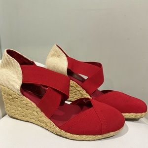 Lauren Ralf Lauren Red Woman’s Wedges